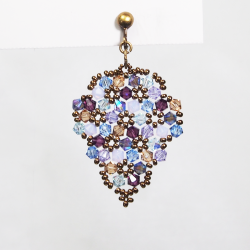 Clips  - Bronze brass - Earrings Grapes Shea - Clips  - Bronze brass - Laiton bronze